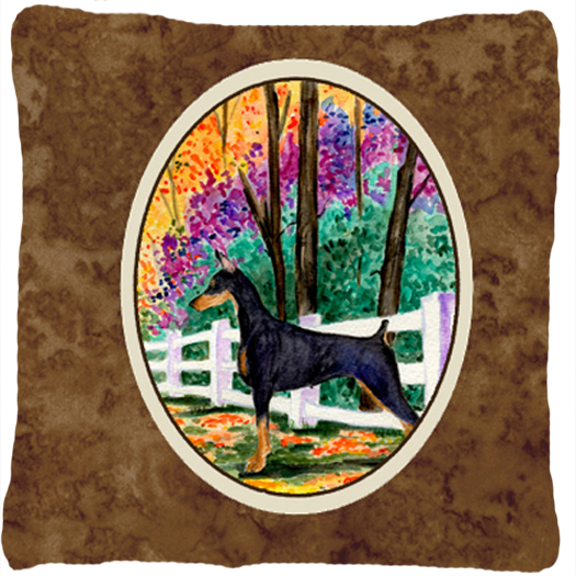 Doberman Decorative Indoor & Outdoor Fabric Pillow