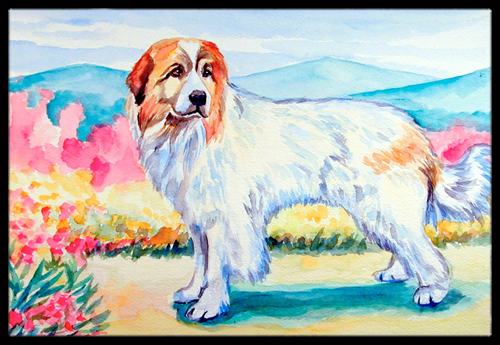 18 x 27 in. Great Pyrenees Indoor Outdoor Mat