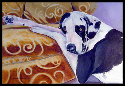 Harlequin Natural Great Dane Indoor Outdoor Mat