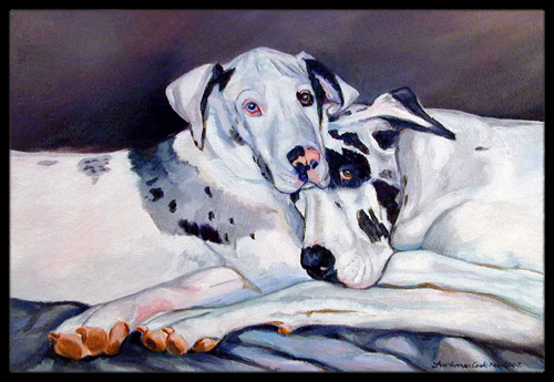 Harlequin Natural Great Danes Indoor Outdoor Mat