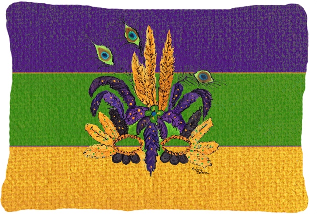 Mardi Gras Mask Indoor & Outdoor Fabric Decorative Pillow