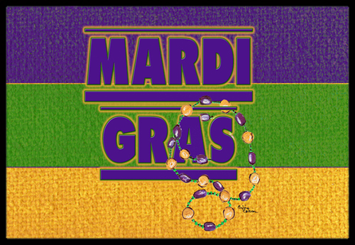 18 x 27 in. Mardi Gras Indoor Or Outdoor Mat