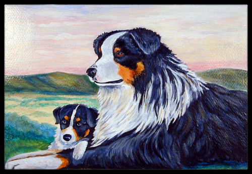 18 x 27 in. Australian Shepherd Indoor Outdoor Mat