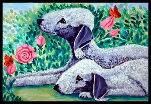 Bedlington Terrier Indoor Outdoor Mat