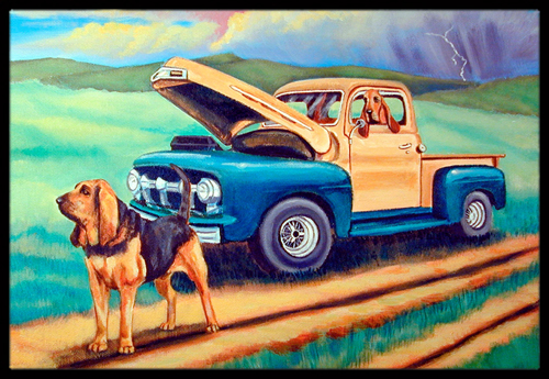 18 x 27 in. Bloodhound Indoor Outdoor Mat