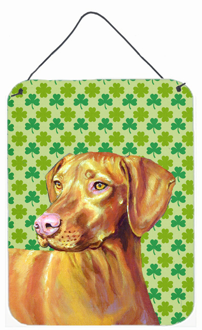 LH9190DS1216 Vizsla St. Patricks Day Shamrock Portrait Aluminium Metal Wall Or Door Hanging Prints