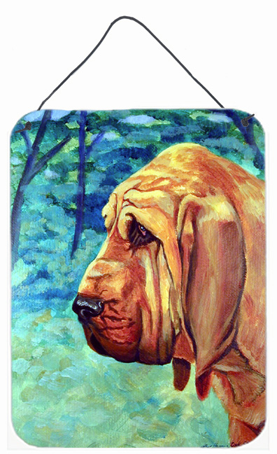 Picture of Carolines Treasures 7013DS1216 Bloodhound Thoughtful Aluminium Metal Wall Or Door Hanging Prints