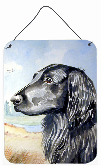 Flat Coated Retriever Aluminium Metal Wall Or Door Hanging Prints