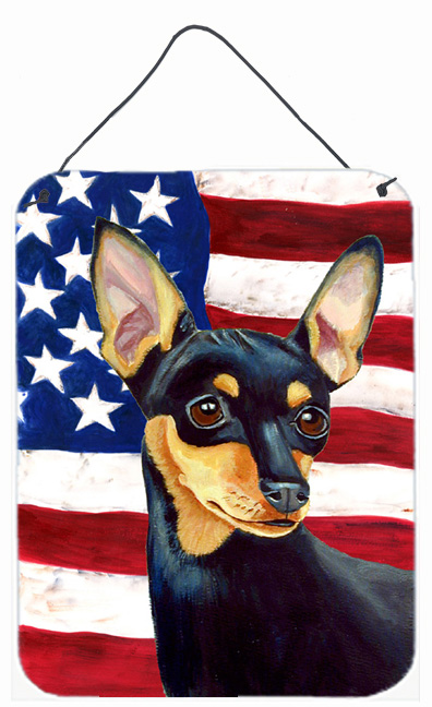 LH9004DS1216 USA American Flag with Min Pin Aluminium Metal Wall Or Door Hanging Prints