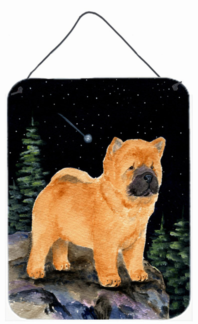 Starry Night Chow Chow Aluminium Metal Wall Or Door Hanging Prints