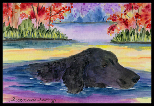 Curly Coated Retriever Indoor Outdoor Mat