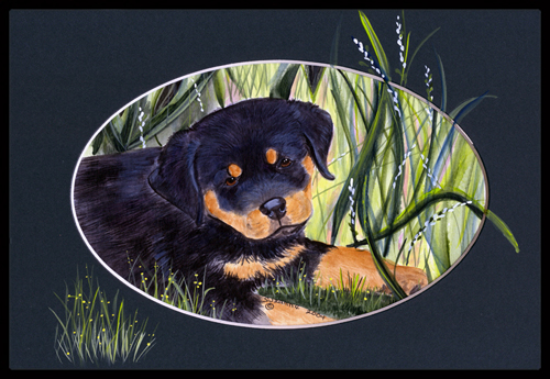 18 x 27 in. Rottweiler Indoor Outdoor Mat