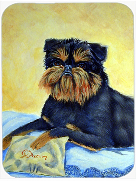 Picture of Carolines Treasures 7146LCB 15 x 12 in. Brussels Griffon Glass Cutting Board - Large
