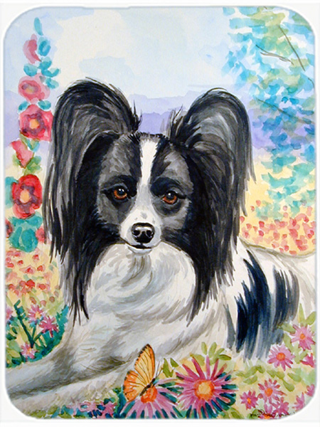 Picture of Carolines Treasures 7273LCB 15 x 12 in. Papillon Glass Cutting Board - Large