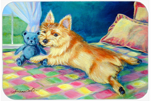 Picture of Carolines Treasures 7275LCB 15 x 12 in. Norwich Terrier Glass Cutting Board - Large