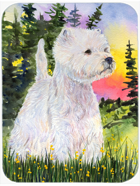 Westie Glass Cutting Board - Large