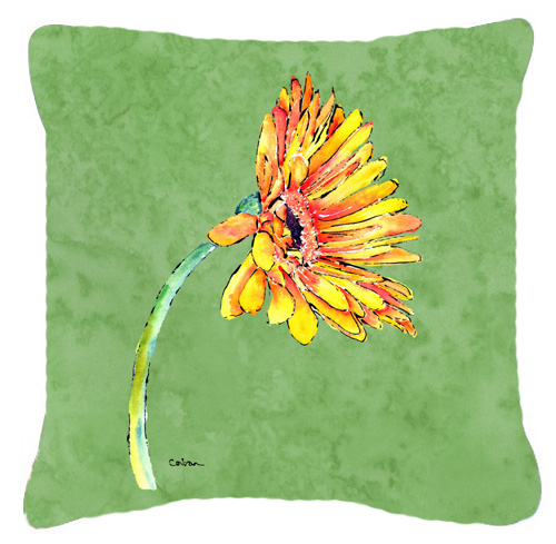 Gerber Daisy Orange Indoor & Outdoor Fabric Decorative Pillow