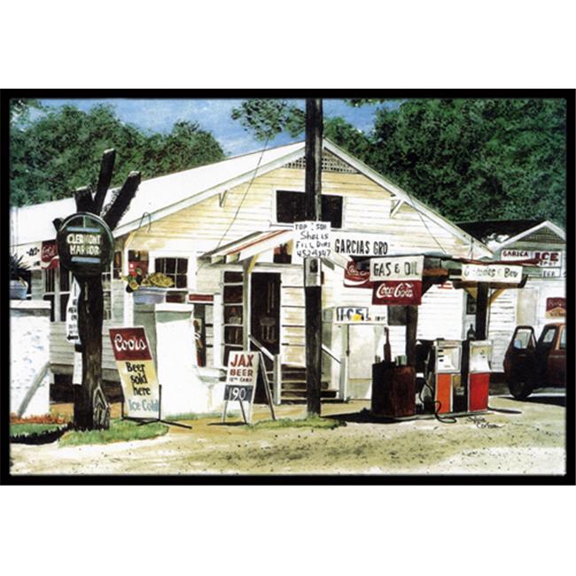 Carolines Treasures 8130JMAT 24 x 36 in. Garcias Grocery Indoor Or Outdoor Do...