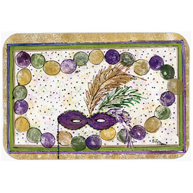 Carolines Treasures 8059LCB Mardi Gras Glass Cutting Board - Large