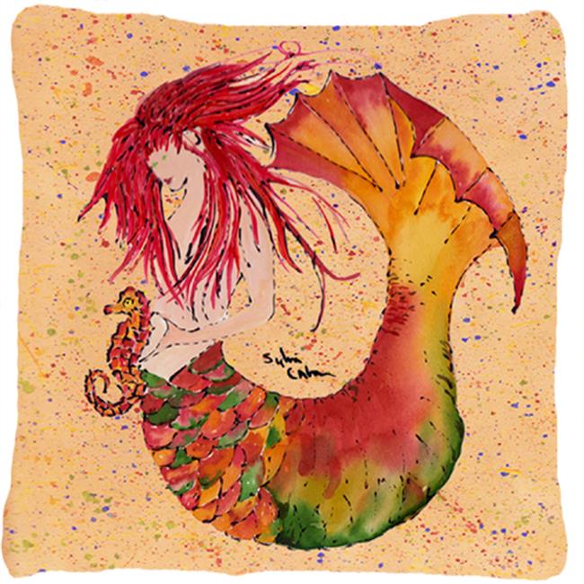 Carolines Treasures 8339PW1414 Mermaid Decorative Indoor & Outdoor Fabric Pillow