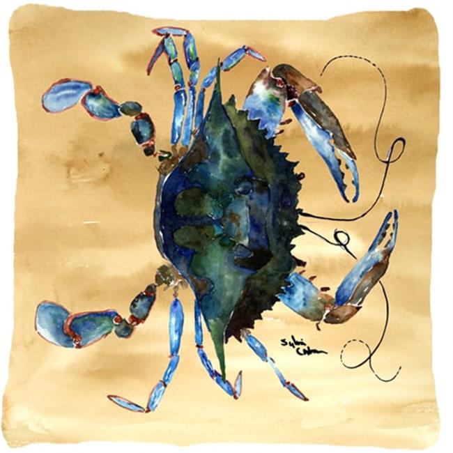 Carolines Treasures 8159PW1414 14 x 14 in. Crab Decorative Fabric Pillow