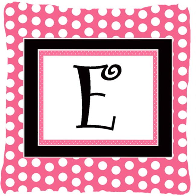 Carolines Treasures CJ1001-EPW1414 Monogram Initial E Pink Black Polka Dots I...