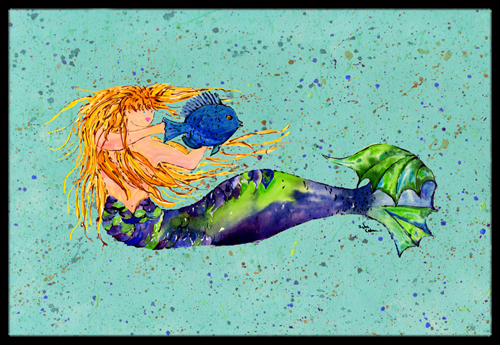 Mermaid Indoor Or Outdoor Mat - 18 x 27 in.