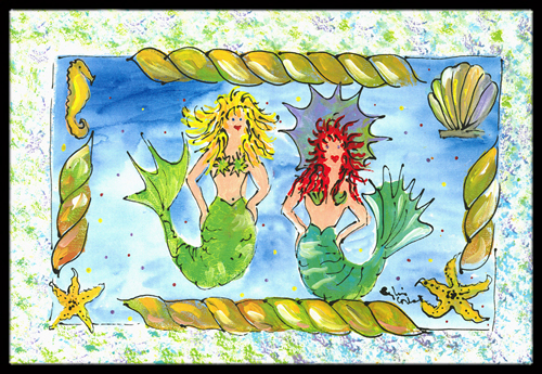 Mermaid Indoor Or Outdoor Mat - 18 x 27 in.