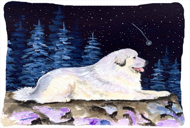 12 x 16 in. Starry Night Great Pyrenees Decorative Indoor & Outdoor Fabric Pillow