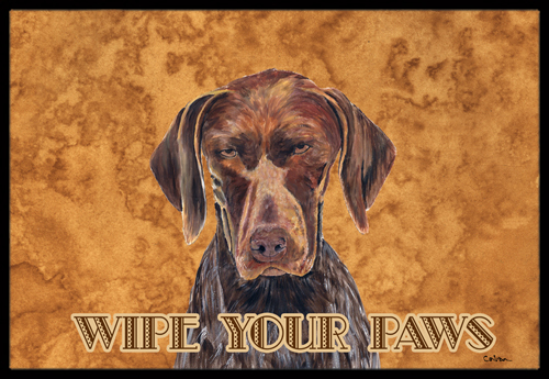 German Shorthair Pointer Wipe your paws Indoor / Outdoor Floor MAT 18 X 27 Inches