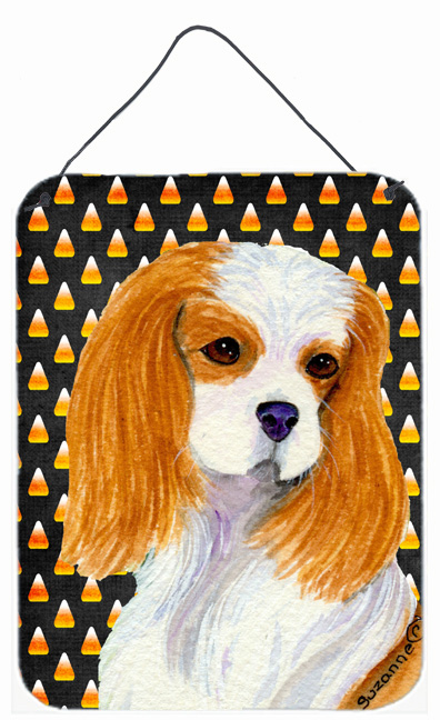SS4320DS1216 12 x 16 in. Cavalier Spaniel Candy Corn Halloween Portrait Aluminum Metal Wall & Door Hanging Prints