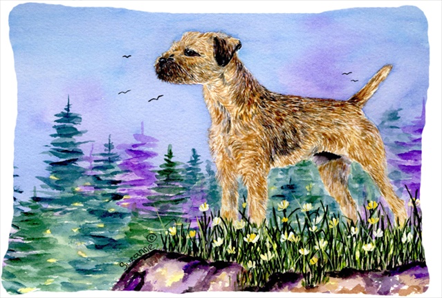 Border Terrier Decorative Indoor & Outdoor Fabric Pillow - 12 x 16 in.