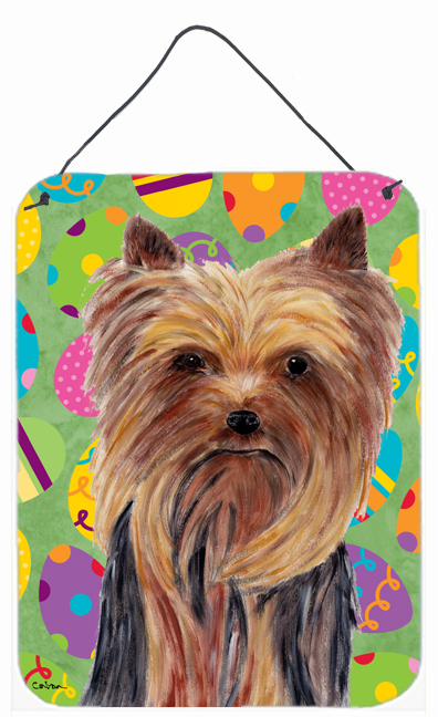 Yorkie Easter Eggtravaganza Aluminum Metal Wall & Door Hanging Prints