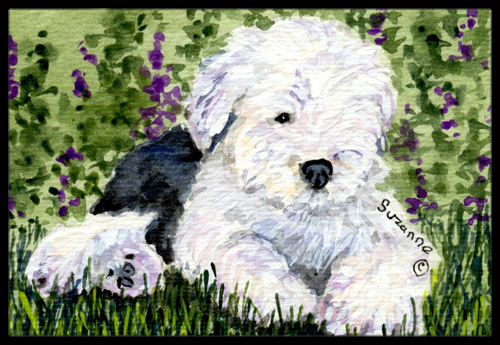 SS8840MAT 18 x 27 in. Old English Sheepdog Indoor & Outdoor Doormat