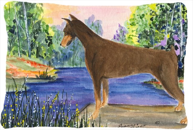 Doberman Decorative Indoor & Outdoor Fabric Pillow