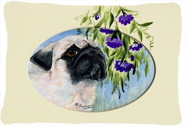 Pug Decorative Indoor & Outdoor Fabric Pillow - 12 x 16 in.