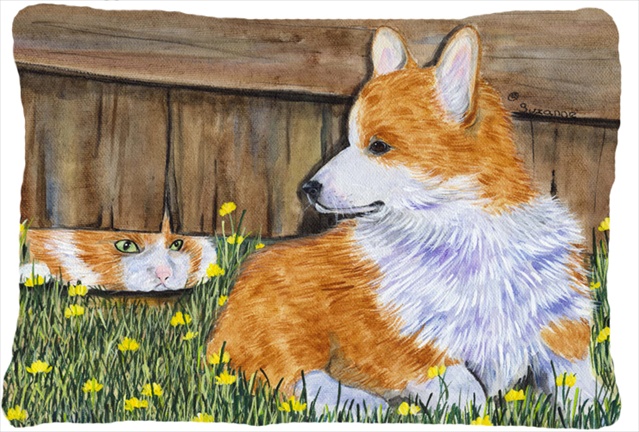 Corgi Decorative Indoor & Outdoor Fabric Pillow 12 x 16 in.