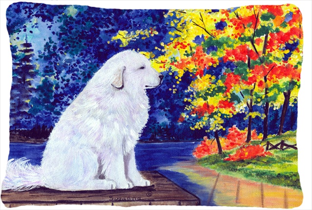 Great Pyrenees Decorative Indoor & Outdoor Fabric Pillow 12 x 16 in.