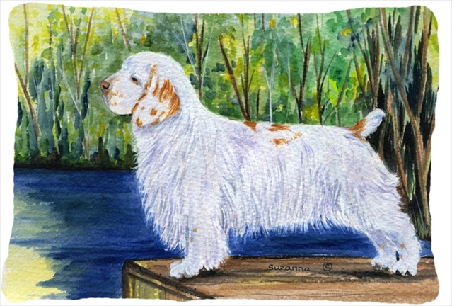 Clumber Spaniel Decorative Indoor & Outdoor Fabric Pillow - 12 x 16 in.