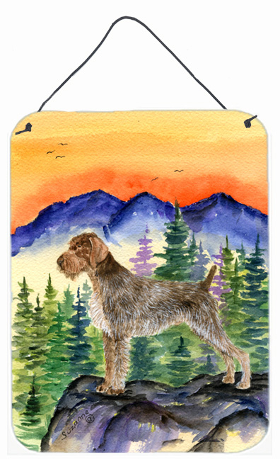 German Wirehaired Pointer Aluminum Metal Wall & Door Hanging Prints