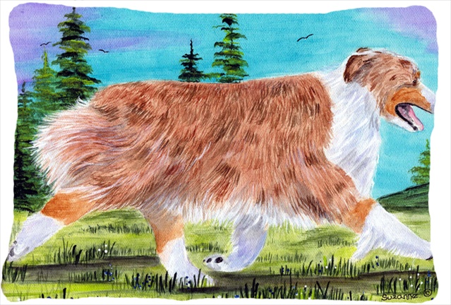 12 x 16 in. Australian Shepherd Decorative Indoor & Outdoor Fabric Pillow