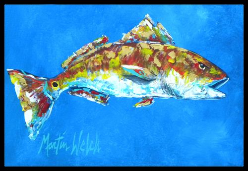 Fish-Red Fish Seafood Two Indoor & Outdoor Doormat