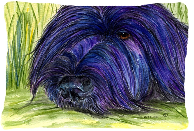 Briard Decorative Indoor & Outdoor Fabric Pillow 12 x 16 in.