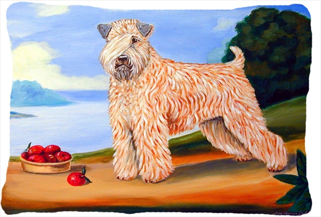 Wheaten Terrier Soft Coated Decorative Indoor & Outdoor Fabric Pillow