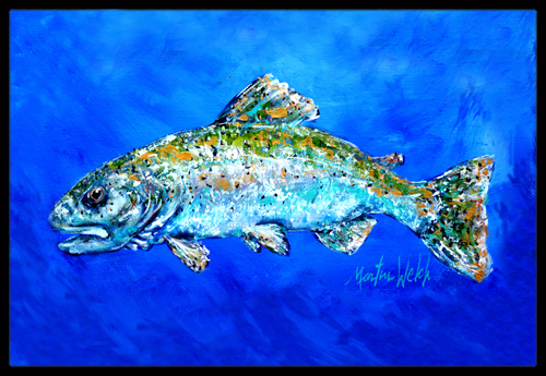 Fish Headed Downstream Indoor & Outdoor Doormat