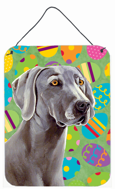 Weimaraner Easter Eggtravaganza Aluminum Metal Wall & Door Hanging Prints