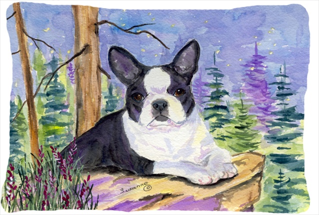 Boston Terrier Decorative Indoor & Outdoor Fabric Pillow 12 x 16 in.
