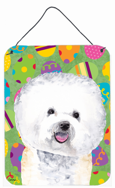 Bichon Frise Easter Eggtravaganza Aluminum Metal Wall & Door Hanging Prints