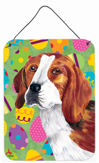 SC9449DS1216 Beagle Easter Eggtravaganza Aluminium Metal Wall Or Door Hanging Prints - 12 x 16 in.