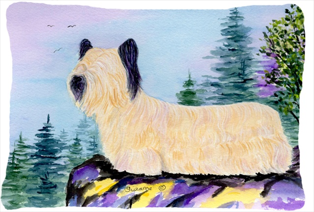 Skye Terrier Indoor & Outdoor Decorative Fabric Pillow - 12 x 16 in.